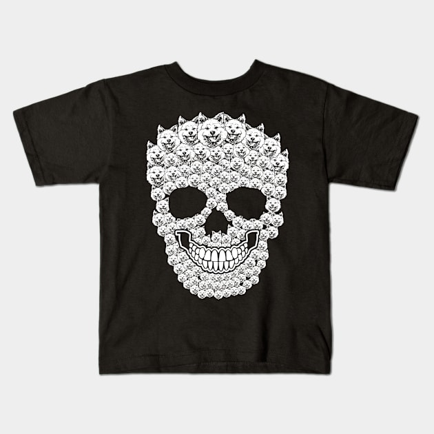 Skull Pets Kids T-Shirt by Feliz ZombiePunk